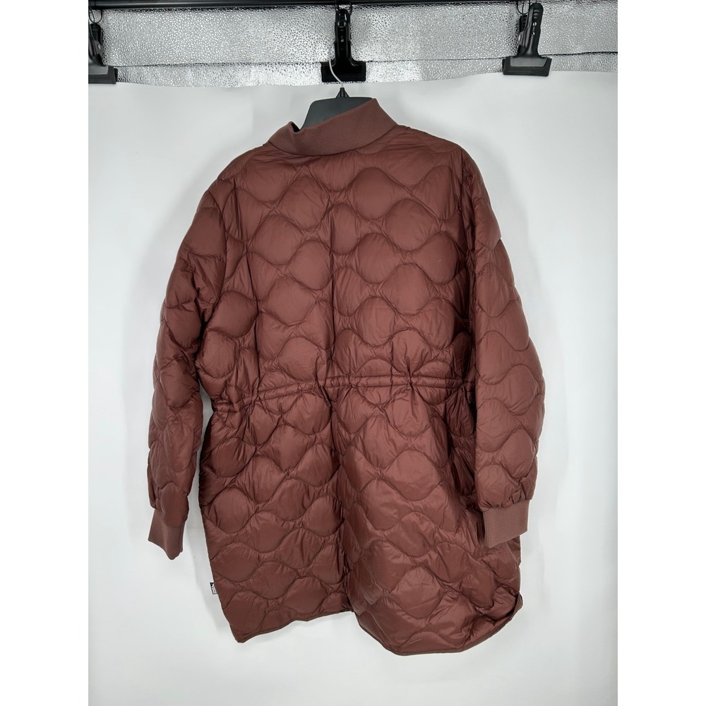 Eddie Bauer Shaw 650 Down Long Puffer Bomber Jacket Womens 2XL Full Zip Up Coat - Picture 2 of 9